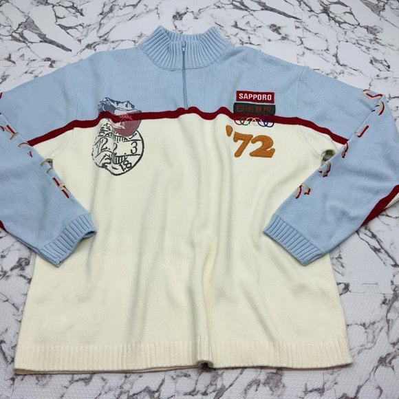 Men's BB London Sapporo 1972 Winter Olympics Turtleneck Sweater - Picture 1 of 4